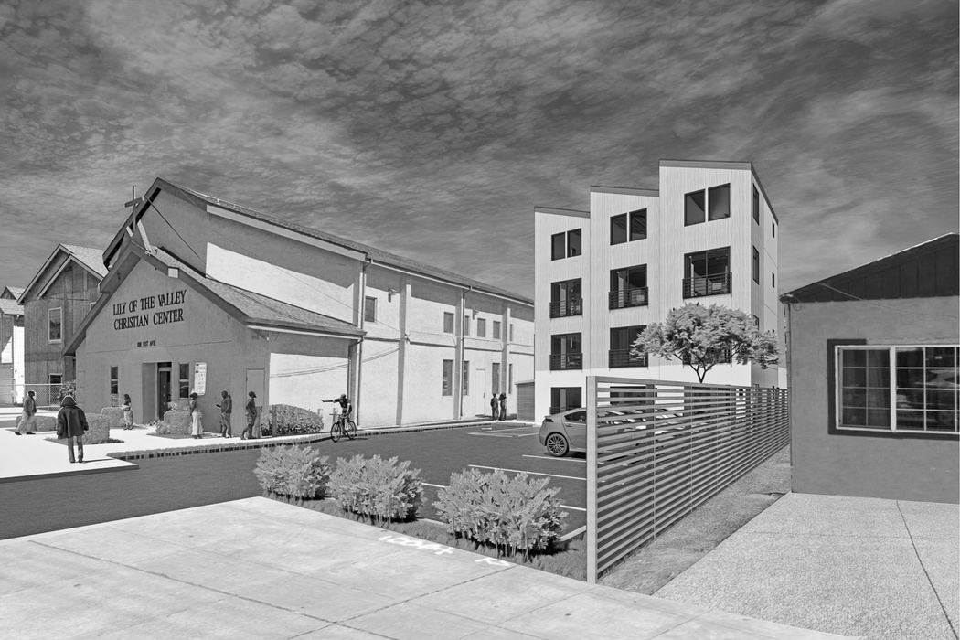 Street view rendering of the Lily of the Valley project